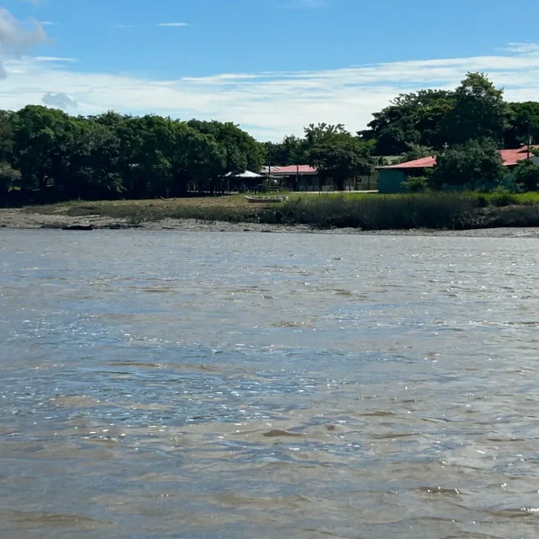 Scenic view of the Tempisque River and local village in Guanacaste